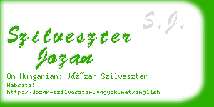 szilveszter jozan business card